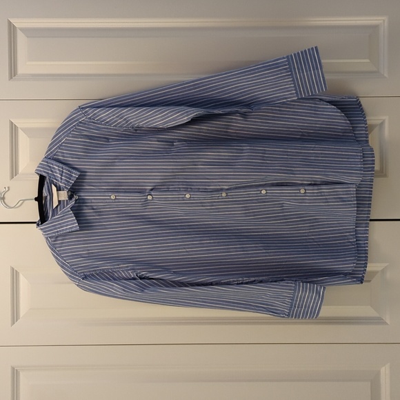 H&M Oversized Button Down Shirt, Size XS, Blue - Picture 1 of 7